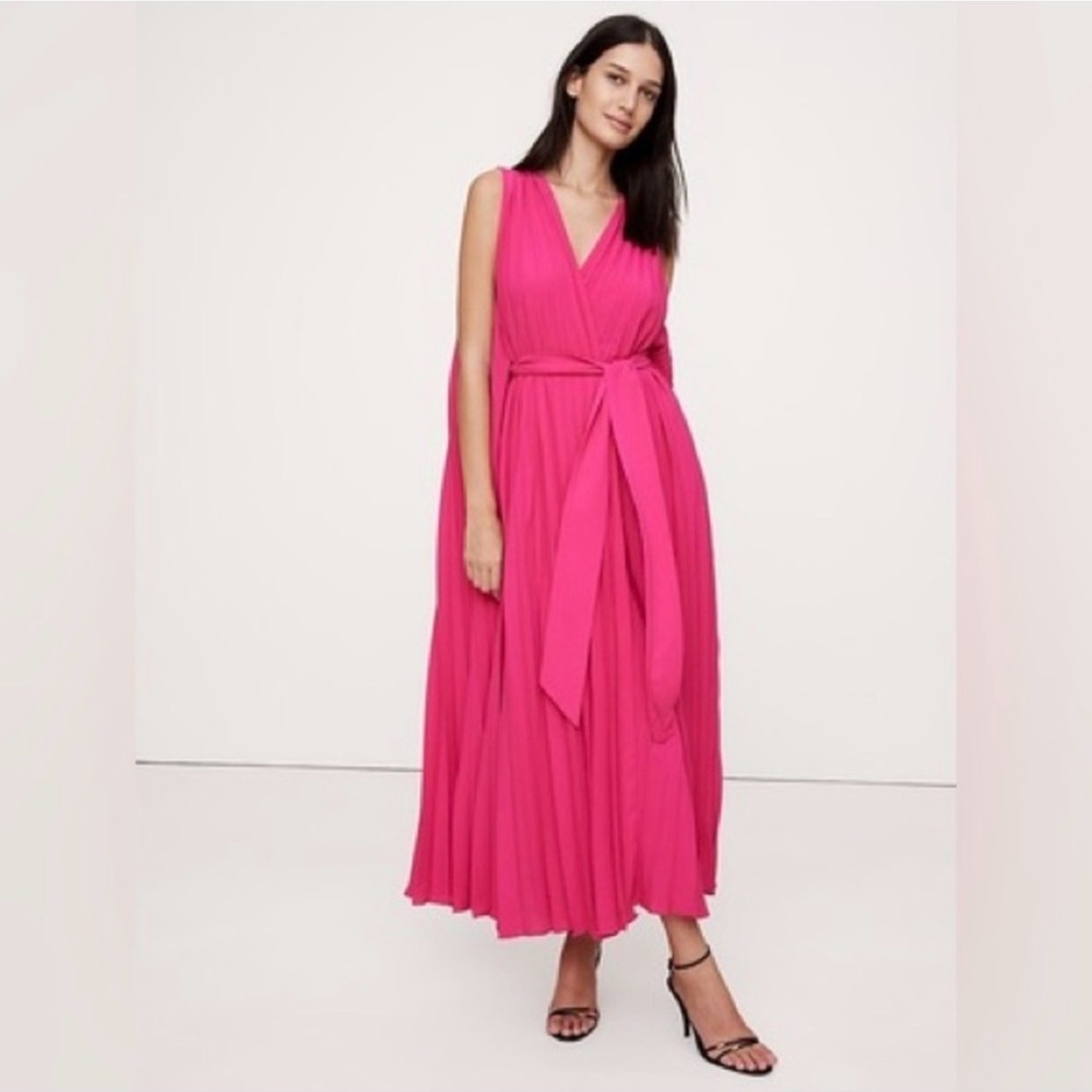 Banana Republic Pleated Cape Maxi Dress XXL